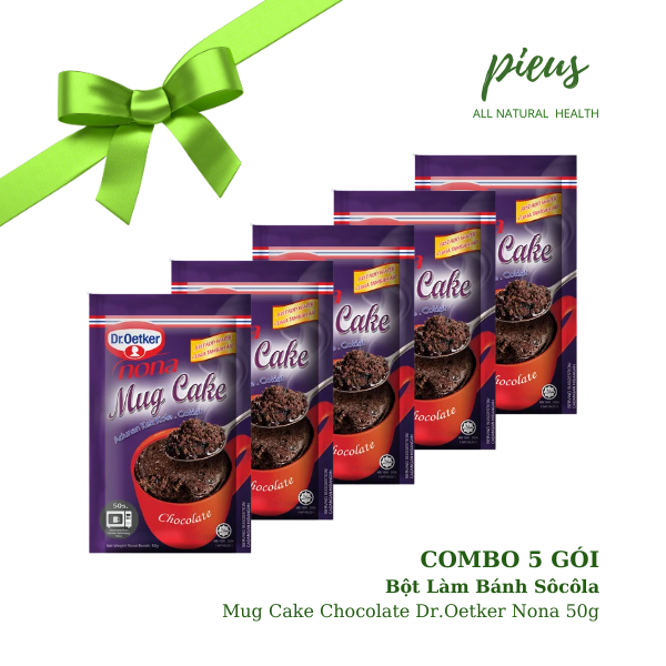 [Combo 5 GÓI] Bột Làm Bánh Socola | Mug Cake Chocolate Dr.Oetker Nona 50g -  Bột làm bánh trộn sẵn tiện lợi - Thương hiệu Đức | Sản xuất Malaysia