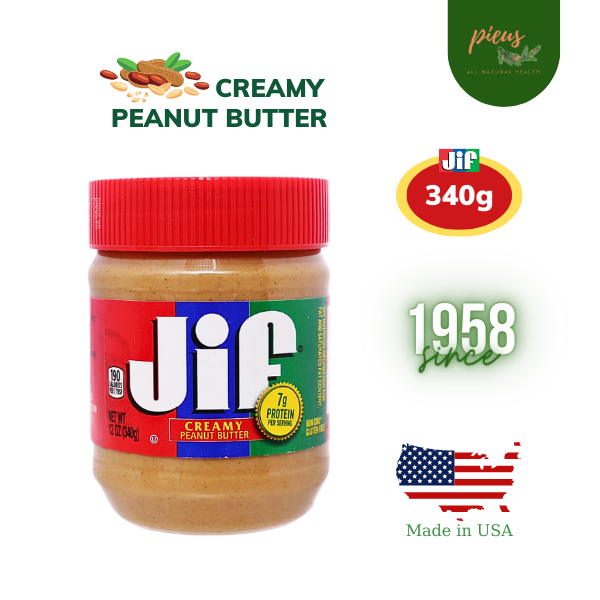 Bơ đậu phộng mịn | Creamy peanut butter Jif 340g – Bơ phết ăn kiêng,  eatclean nhập khẩu Mỹ