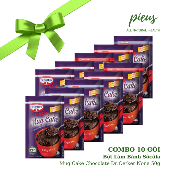 [Combo 10 GÓI] Bột Làm Bánh Socola | Mug Cake Chocolate Dr. Oetker Nona 50g  - Bột làm bánh trộn sẵn tiện lợi - Thương hiệu Đức | Sản xuất Malaysia