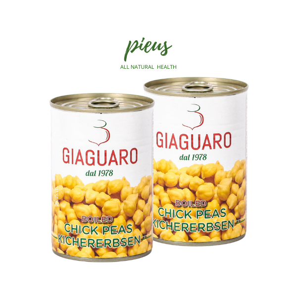 Đậu gà đóng hộp | Boiled Chickpeas Giaguaro 400 g - Rau củ đóng hộp giàu dinh dưỡng, tốt cho sức khỏe, tiện lợi nhập khẩu Ý