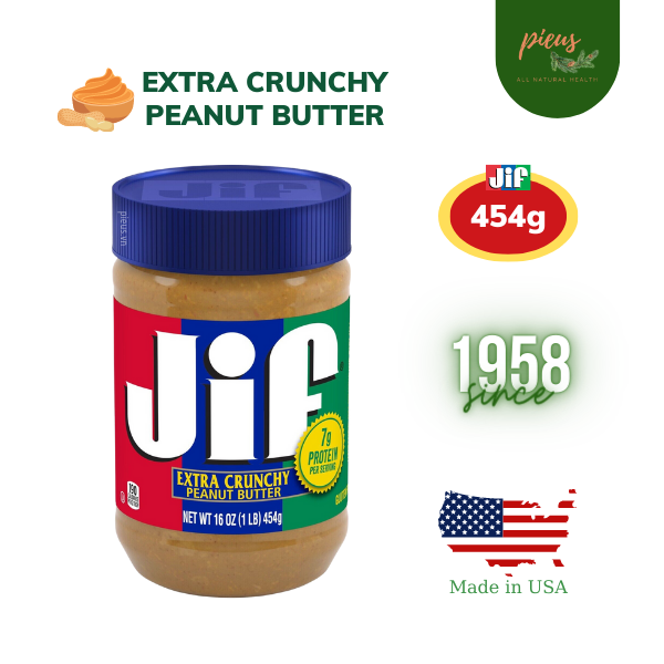 Bơ đậu phộng hạt | Extra Crunchy Peanut Butter Jif 454g – Bơ phết ăn kiêng,  eatclean nhập khẩu Mỹ